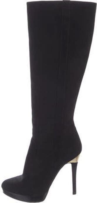 michael kors suede knee high boots|Michael Kors geller wedge bootie.